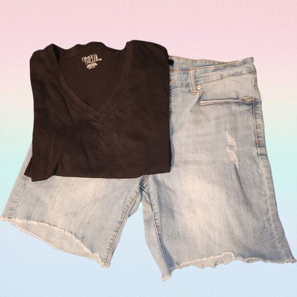 Denim Shorts and T-shirt - Picture 1 of 11